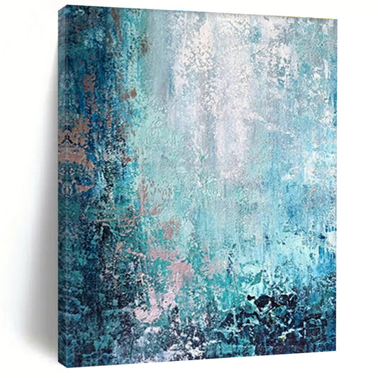 Blue - Pink Abstract Art for Beach House Balcony Spaces DLZ0074