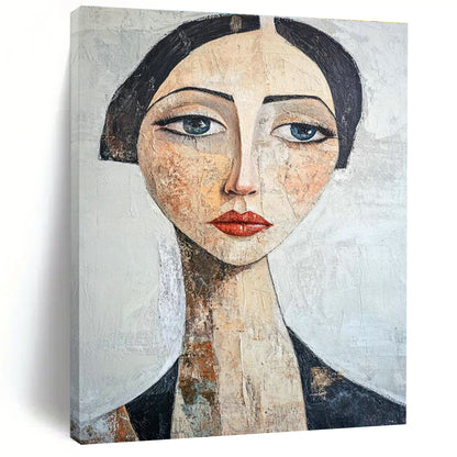 Stylized Female Portrait Art for Modern Home Office & Art - Inspired Café DLZ2354