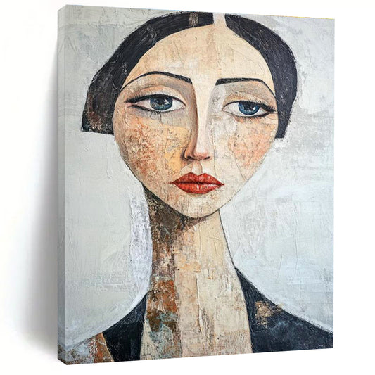 Stylized Female Portrait Art for Modern Home Office & Art - Inspired Café DLZ2354