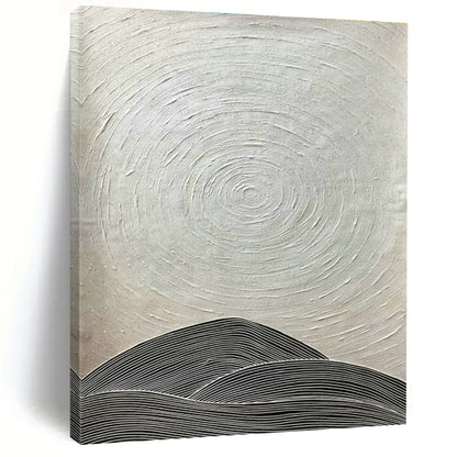 Grey - White Textured Landscape Abstract Art for Living Room & Study DLZ0491