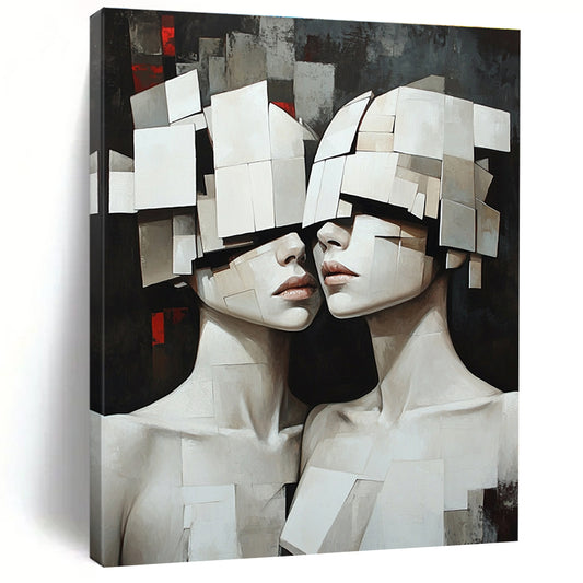 Cubist Figures Thought - Provoking Art for Modern Art Museum & Creative Home Studio STSC1455