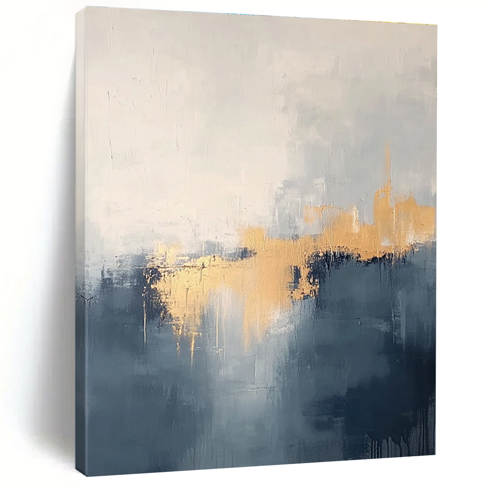 Gold - Accent Abstract Landscape Art for Bedroom & Luxury Hotel STSC731