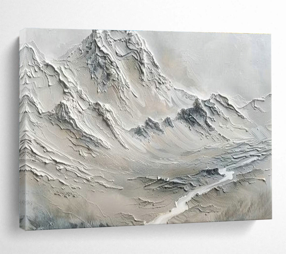 3D Grey Mountain Relief Art for Industrial - Chic Study DLZ2841