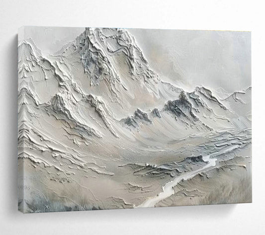 3D Grey Mountain Relief Art for Industrial - Chic Study DLZ2841