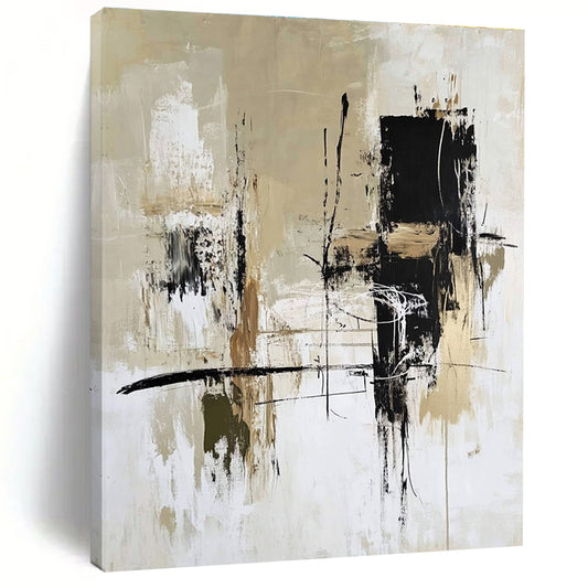 Beige and Black Abstract with Lines for Creative Studio & Industrial - Chic Loft STSC413