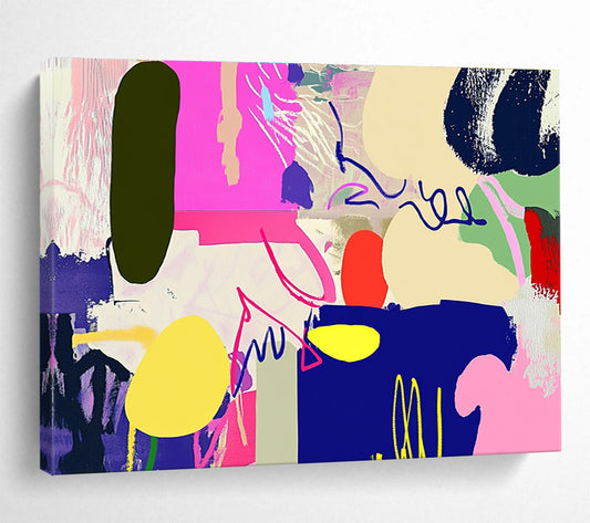 Vibrant Abstract Shapes Art for Creative Studio & Trendy Lounge SC455