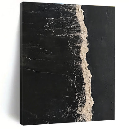 Black and White Textured Art for Minimalist Home Entryway & Contemporary Art Gallery STSC1044