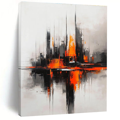 Orange - Black City Reflection for Industrial Loft & Creative Workplace STSC285