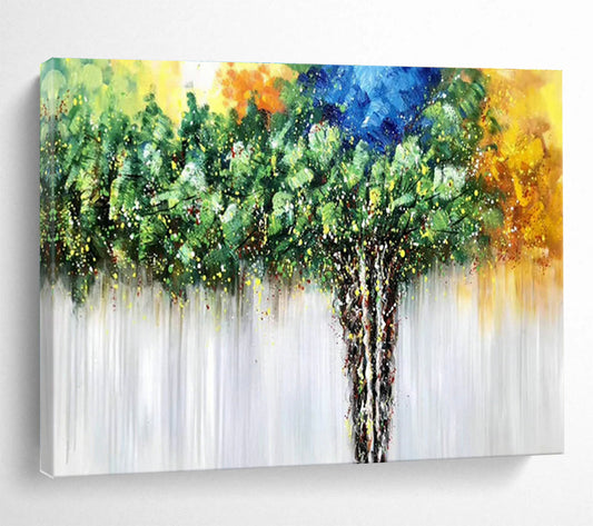 Colorful Tree Painting for Bohemian - Style Living Rooms DLZ2560