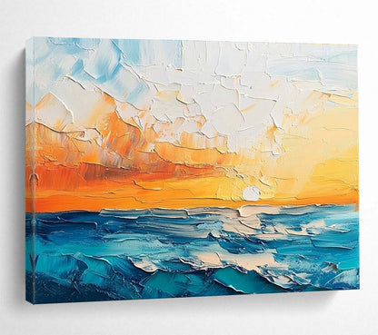 Textured Sea Sunset Art for Beachfront Restaurant & Nautical - Inspired Art Gallery SC132