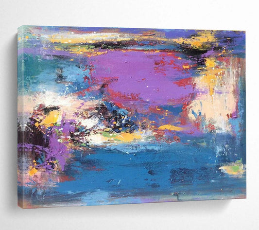 Purple - Blue Abstract Art for Creative Studio Lounges DLZ2545