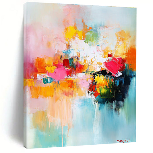 Colorful Abstract Blooms for Bright Café & Bohemian Bedroom STSC414
