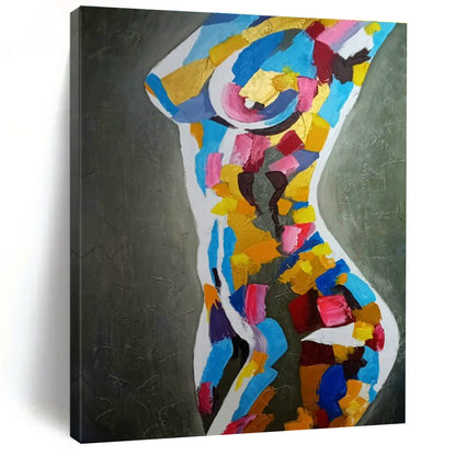 Colorful Abstract Torso Art for Body - Positive Studio & Art - Forward Home Gym DLZ2109