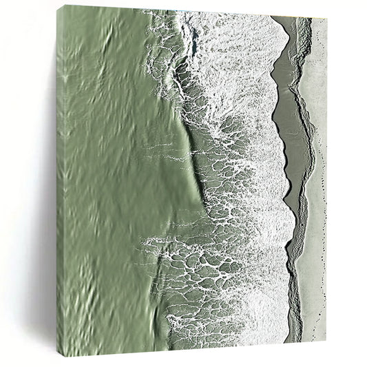 Aerial Green Beach Waves for Coastal Home Office & Beachfront Resort STSC1158