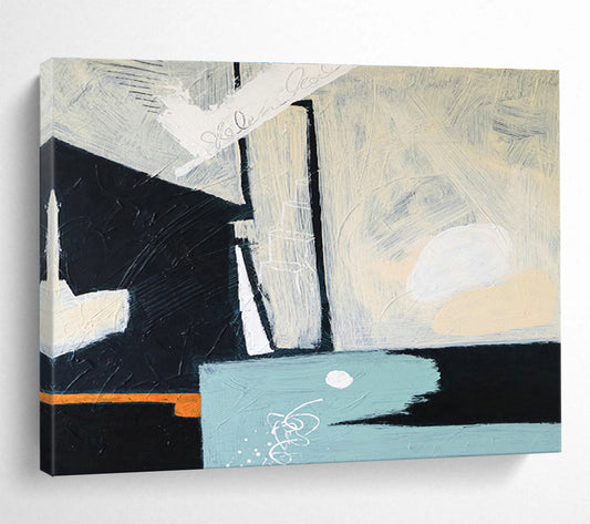 Black - White - Gray Abstract Art for Sophisticated Library DLZ2930