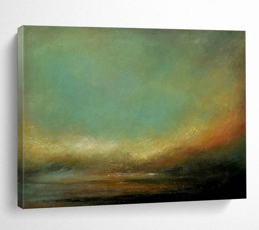 Gradient Landscape Oil Painting for Modern Art Gallery Minimalist Spaces DLZ3162