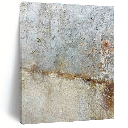 Weathered Gray Abstract Art for Industrial - Chic Bar & Retro - Inspired Art Space DLZ2208