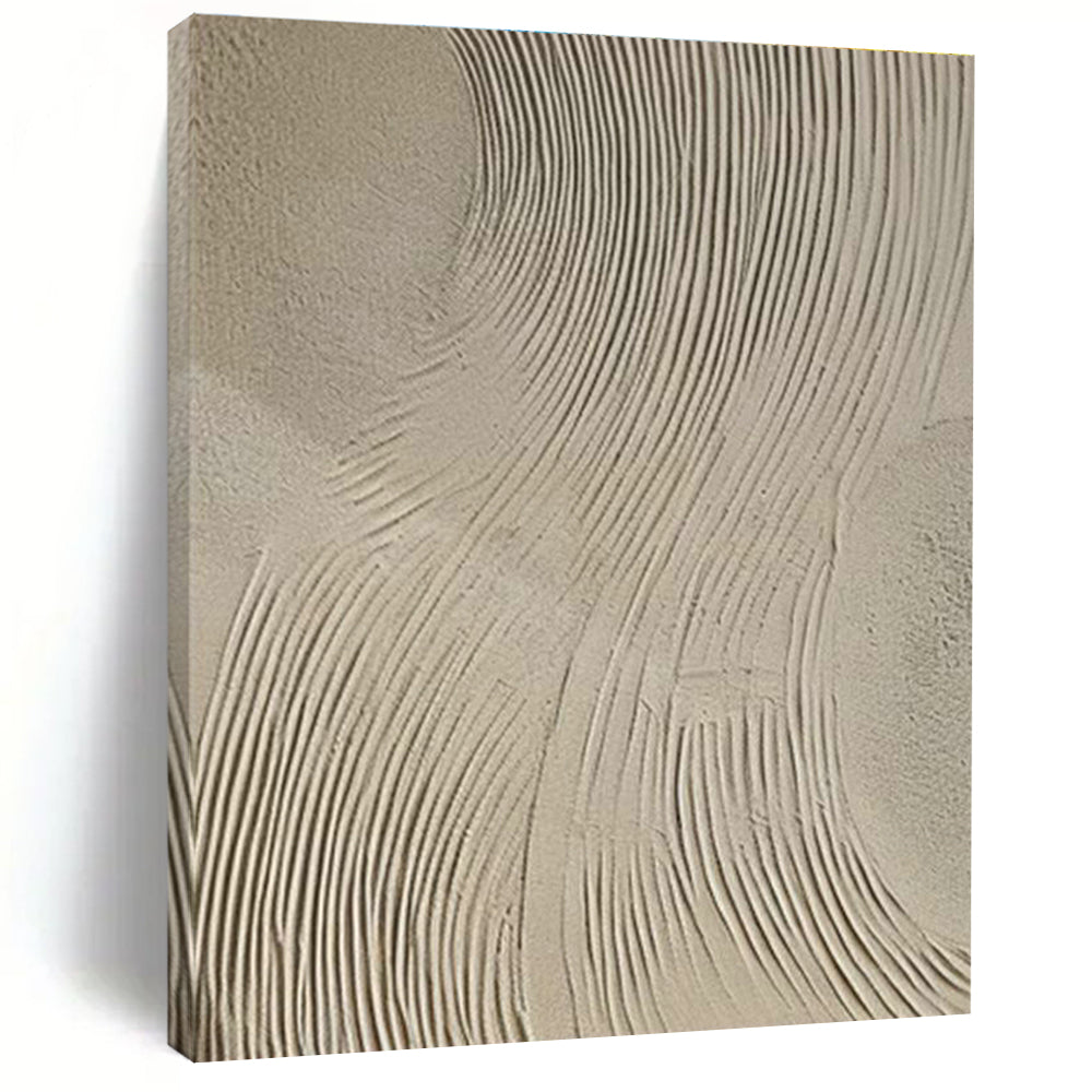Beige Wave - Texture Art for Spa Wellness Center Relaxation Zones DLZ0193