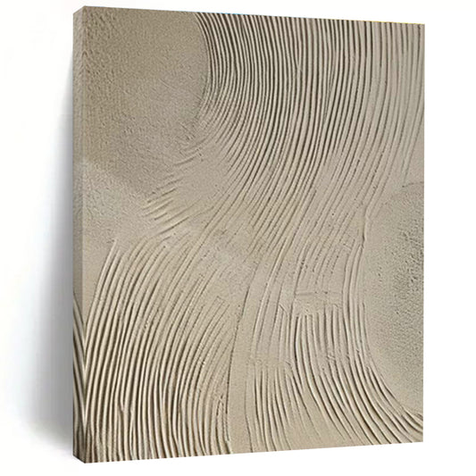 Beige Wave - Texture Art for Spa Wellness Center Relaxation Zones DLZ0193