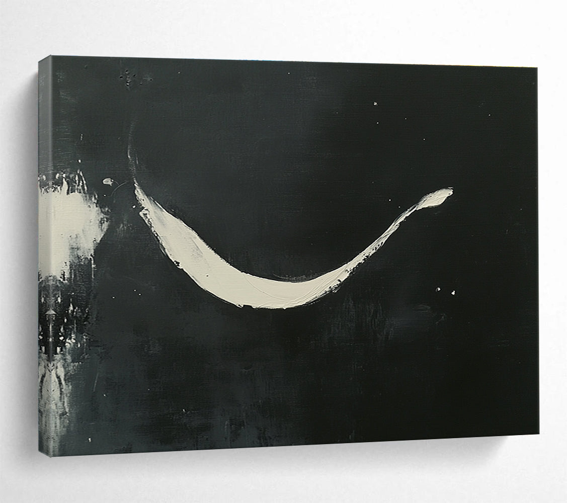Black and White Stroke Art for Minimalist Bedroom & Modern Gallery SC186