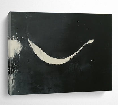 Black and White Stroke Art for Minimalist Bedroom & Modern Gallery SC186