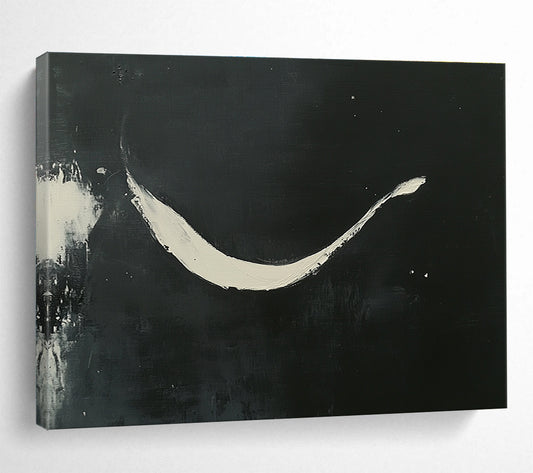 Black and White Stroke Art for Minimalist Bedroom & Modern Gallery SC186