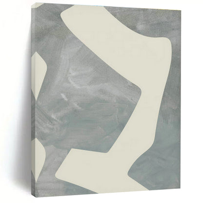 Light Gray Geometric Abstract Art for Minimalist Office & Modern Living Room DLZ0710