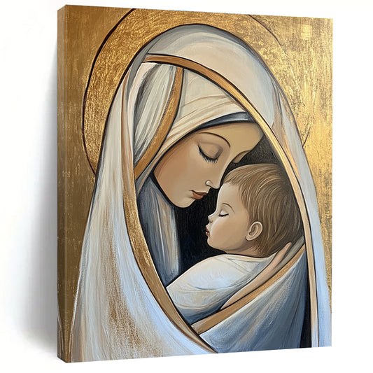 Madonna and Child Art for Religious Institution & Serene Home Prayer Room STSC1434
