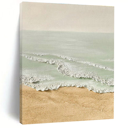 Textured Beach Scene Art for Coastal Cottage & Seaside Yoga Studio DLZ2189