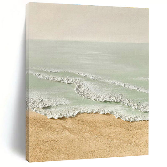 Textured Beach Scene Art for Coastal Cottage & Seaside Yoga Studio DLZ2189