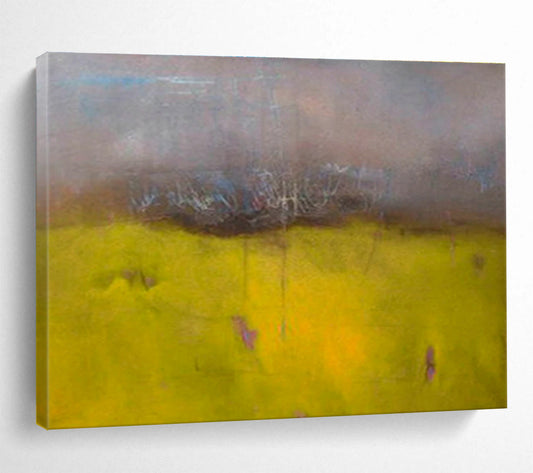 Yellow - Grey Hazy Landscape Art for Relaxing Living Room DLZ2763