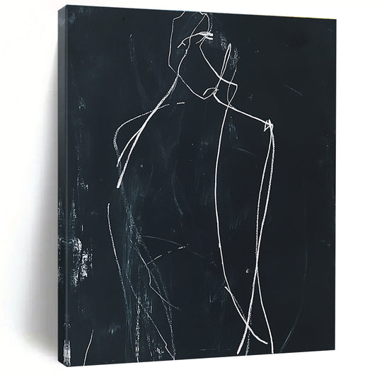 Minimalist Figure Sketch for Modern Minimalist Bedroom & Contemporary Art Exhibition STSC976