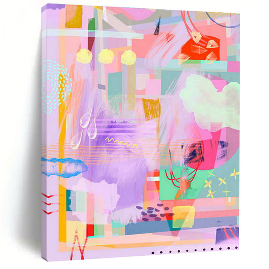 Pink - Purple Abstract Art for Luxe Beauty Salon Waiting Areas DLZ0168