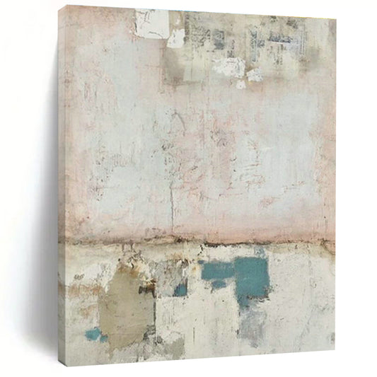 Pink - Blue Collage Art for Coastal Home Beach - Themed Nooks DLZ0191
