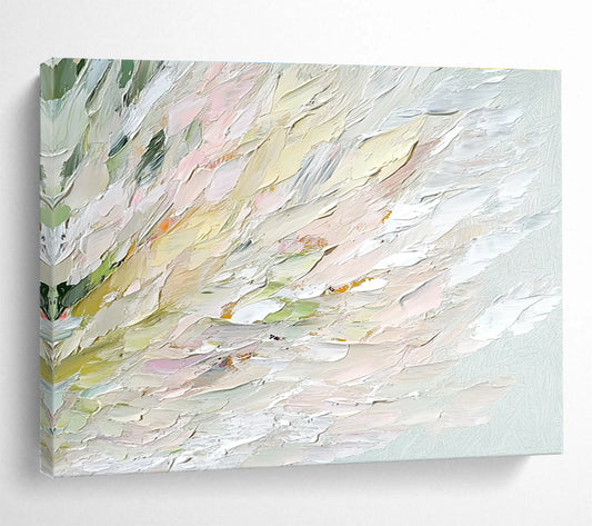 Soft Colorful Feathery Strokes Art for Elegant Bedroom & Art Gallery SC450