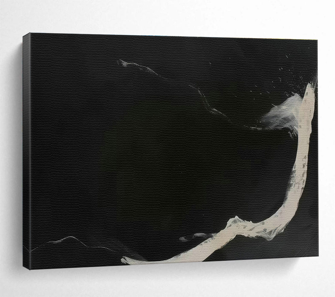 Black - White Ink - like Abstract Art for Zen - Inspired Living Rooms DLZ2526