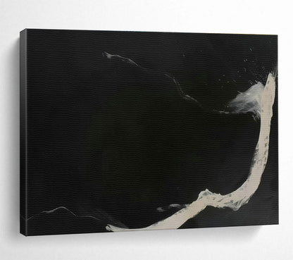 Black - White Ink - like Abstract Art for Zen - Inspired Living Rooms DLZ2526