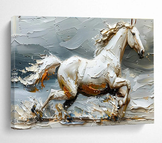Galloping Horse Relief Art for Equestrian - Themed Clubhouse Dining Rooms DLZ3196