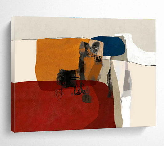 Color - Block Geometric Abstract Art for Lively Family Room DLZ2741