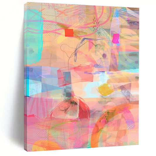 Pink - Toned Abstract Art for Feminine Fashion Studio Lounges DLZ0162