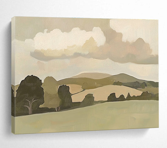 Minimalist Landscape Art for Scandinavian - Style Café & Art Gallery SC404
