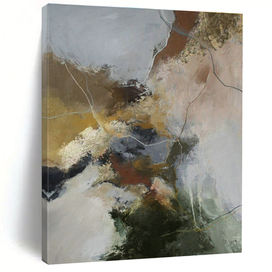 Vibrant Mixed - Media Abstract Art for Living Room & Studio DLZ0393