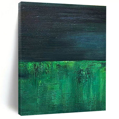 Deep Green and Black Abstract Art for Home Theater & Industrial - Style Loft DLZ1208