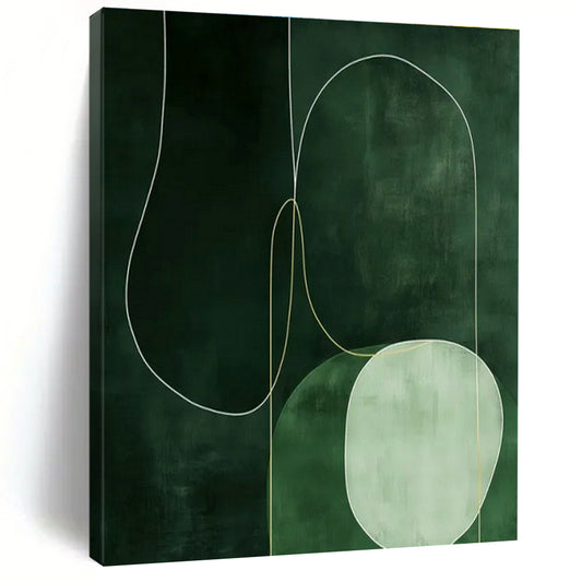 Green - Background Geometric Abstract Art for Modern Spa & Art - Centric Wellness Studio DLZ1848