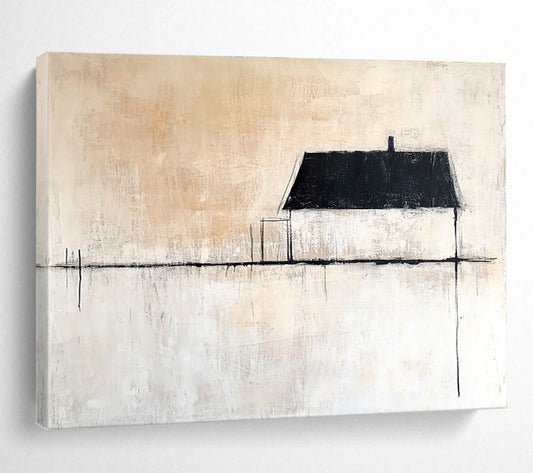 Simple House Silhouette Art for Rustic Cottage & Minimalist Gallery SC145