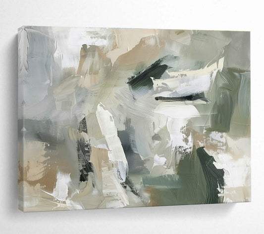 Green - Gray Abstract Art for Nature - Inspired Office Lounges DLZ2624
