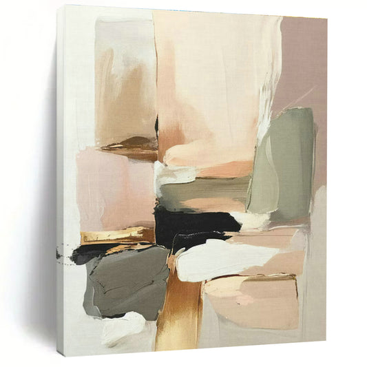 Soft Color Block Abstract Art for Bohemian Home Nursery & Minimalist Baby Store DLZ1617