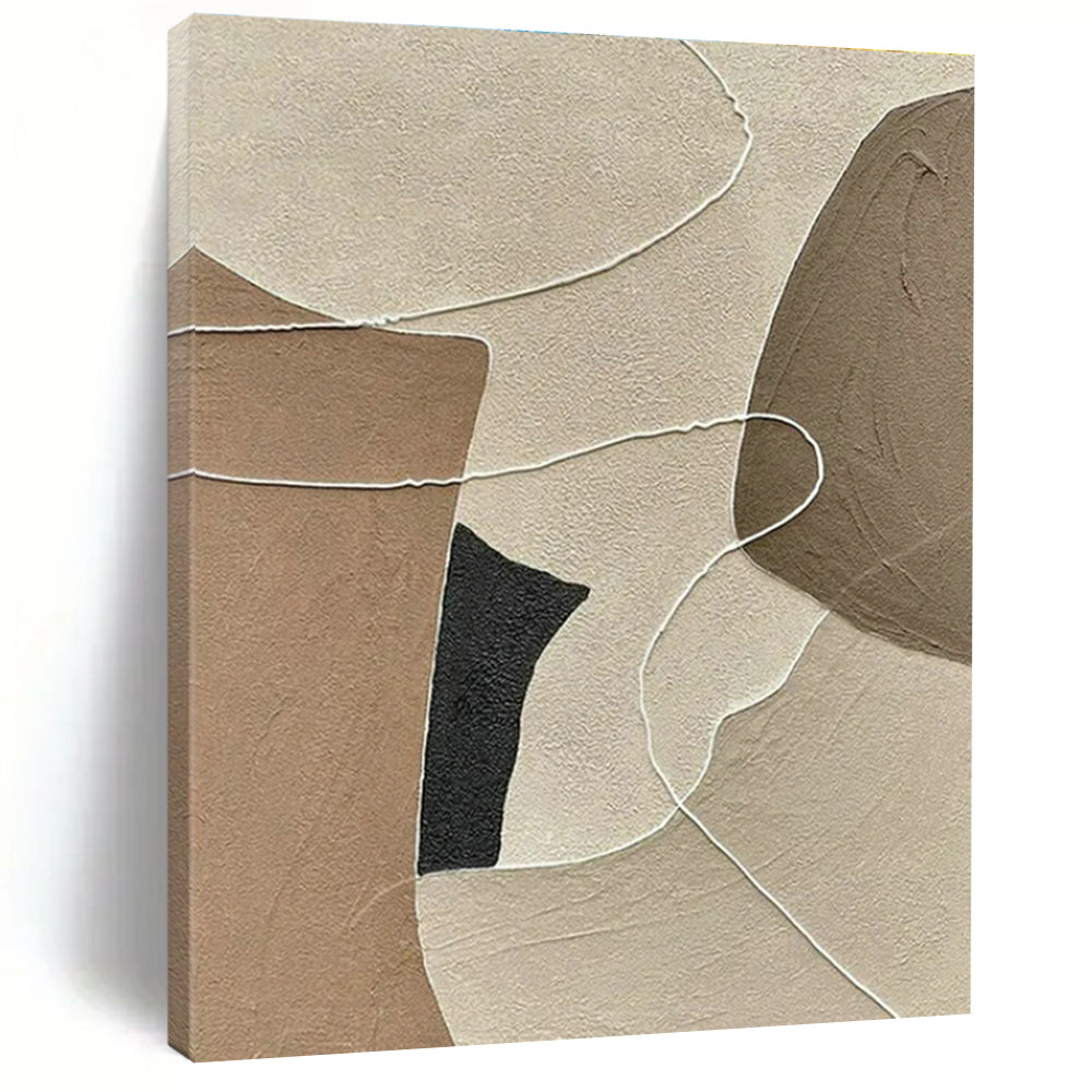 Neutral Geometric Line Art for Minimalist Interior Design Studio & Serene Yoga Retreat DLZ1506