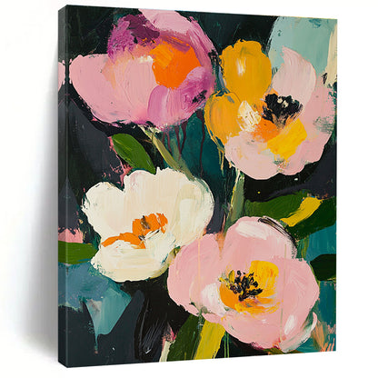 Vibrant Flower on Dark Art for Bar & Creative Studio STSC057