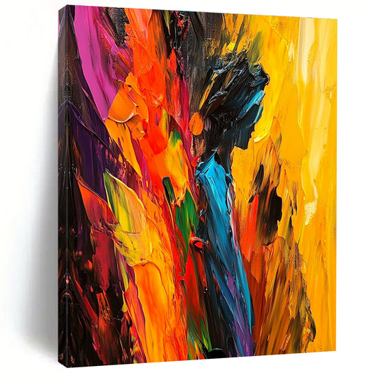 Colorful Silhouette in Abstract Background Art for Artistic Event Venue & Vibrant Home Studio STSC938